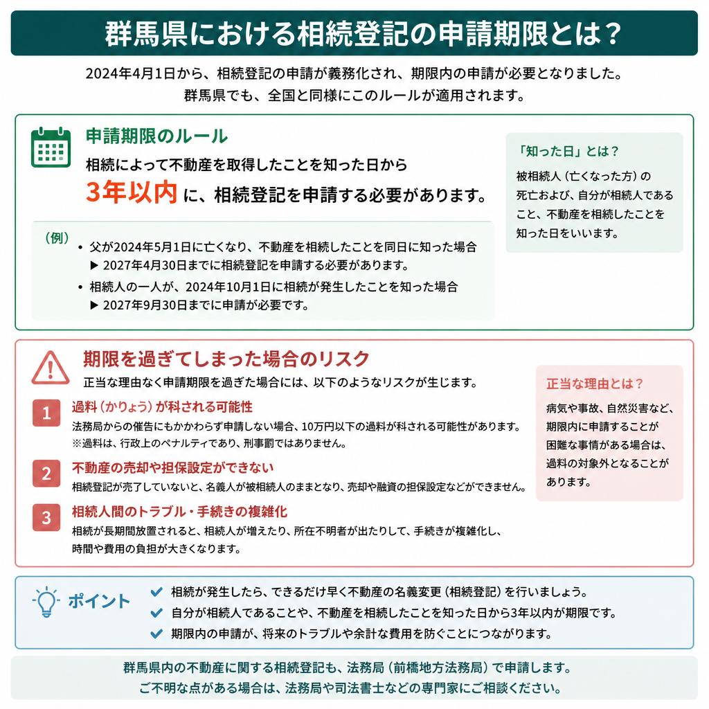 群馬県における相続登記の申請期限