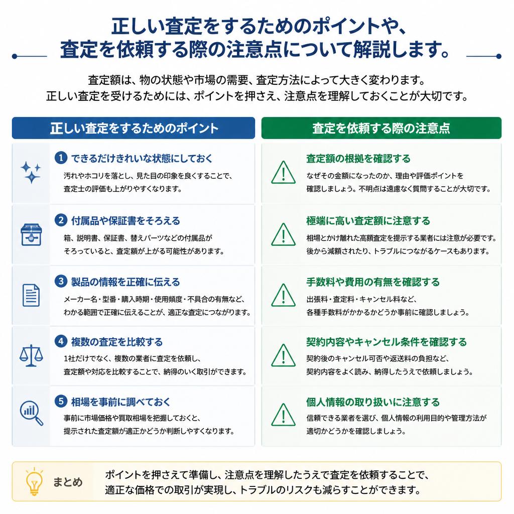 査定方法のポイント