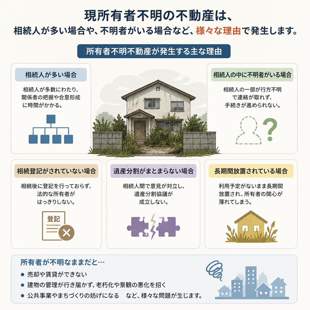 現所有者がわからない理由