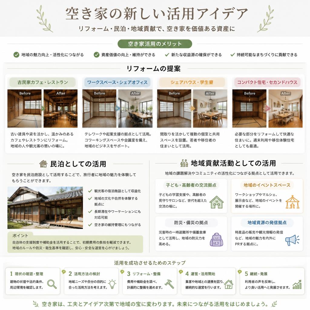 4. 空き家の利用方法とアイデア
