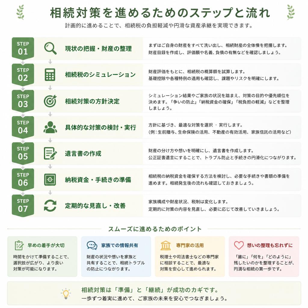 相続対策のためのステップ