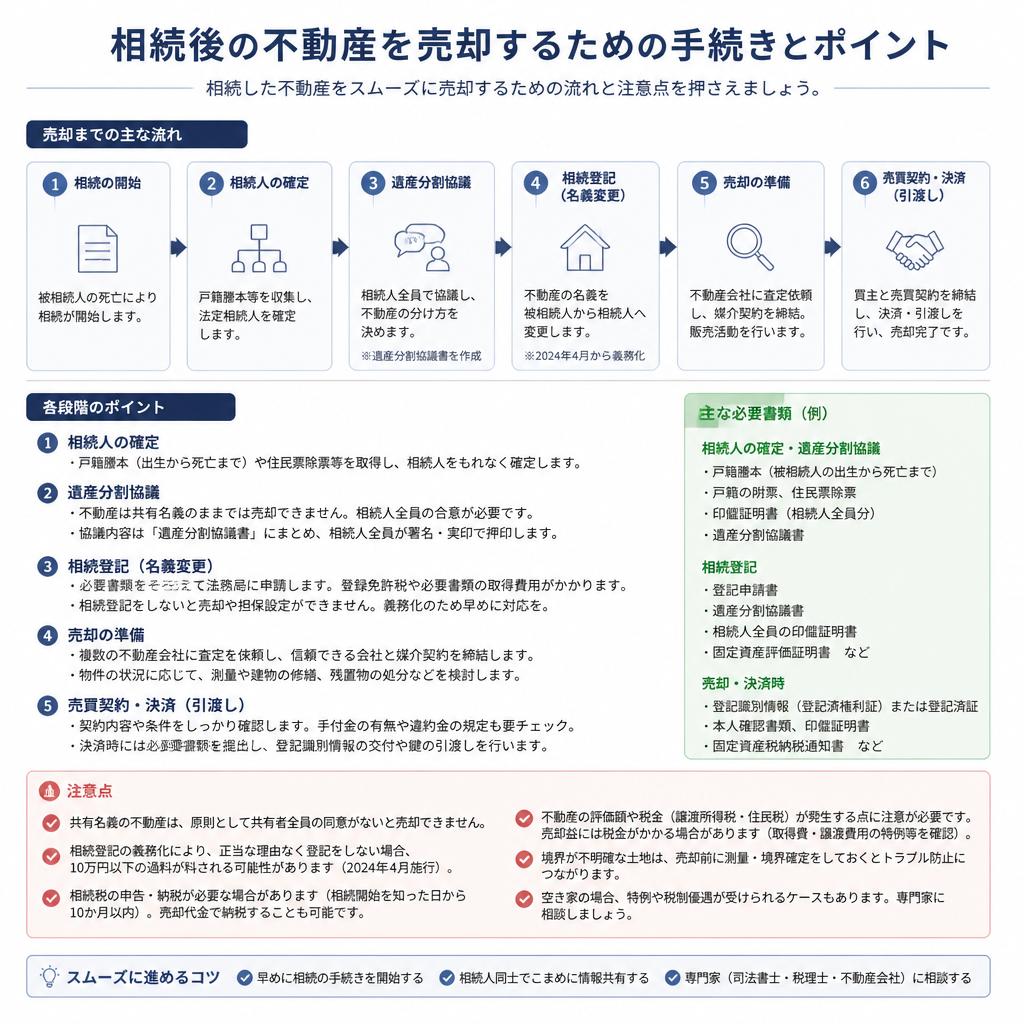相続した不動産の売却手続きについて