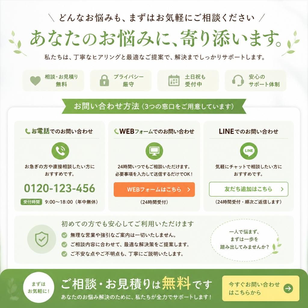 今すぐお問合せを！