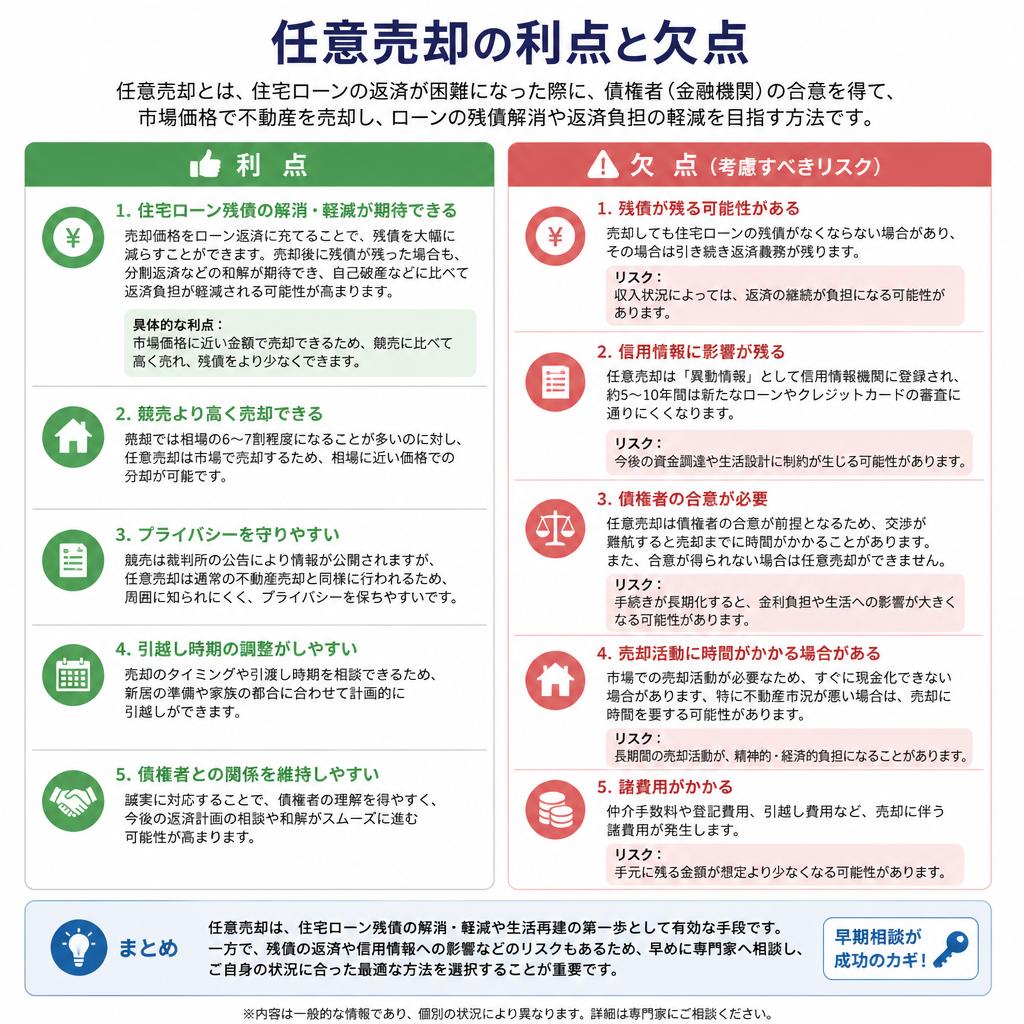 任意売却のメリットとデメリット