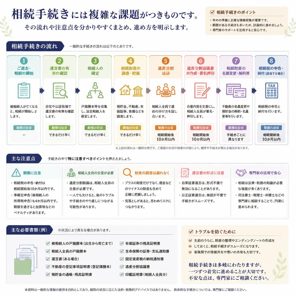 相続手続きのフローと注意点