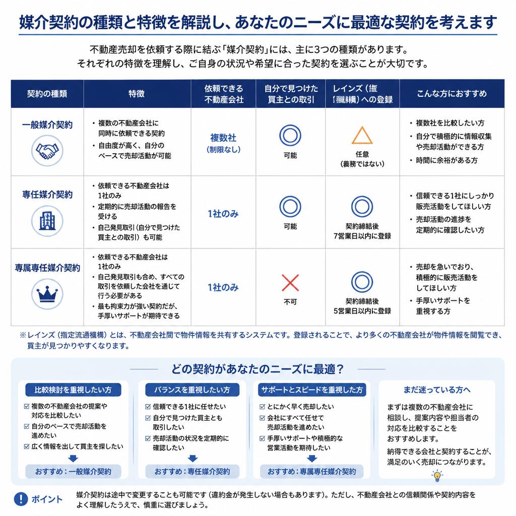 媒介契約の仕組みを知ろう