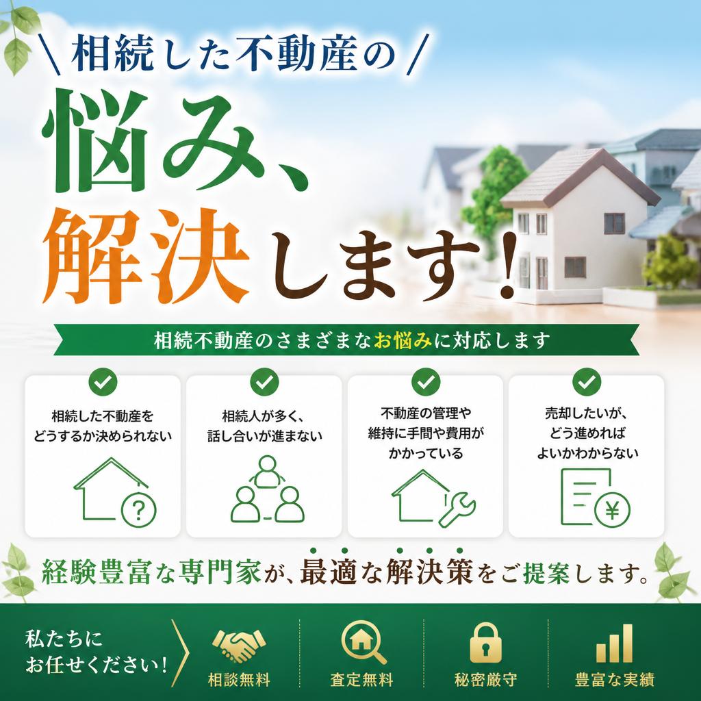 相続した不動産の悩み、解決します！