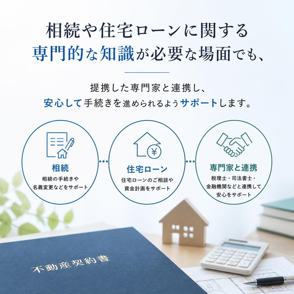 相続や住宅ローンの手続きも安心