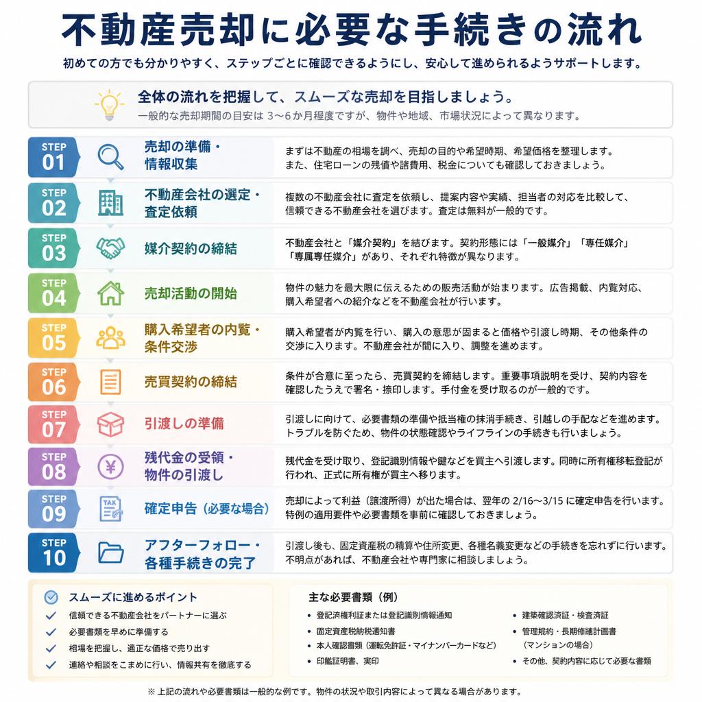 売却手続きの流れを解説