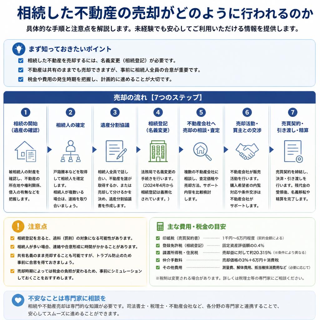 相続後の不動産売却の流れ