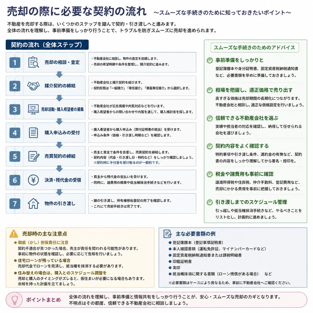 不動産売却契約の流れ