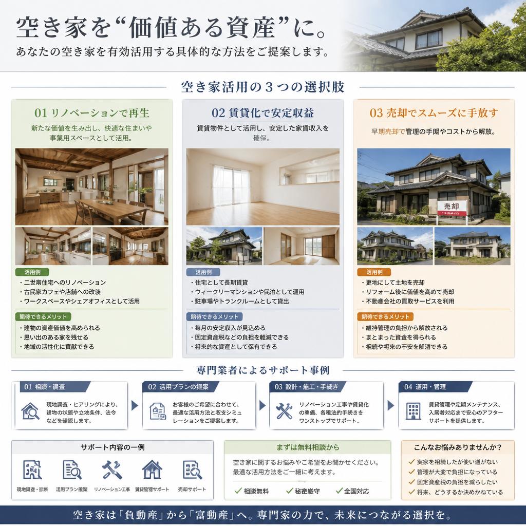 空き家の有効活用方法