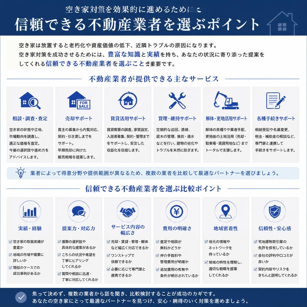 不動産業者の選び方